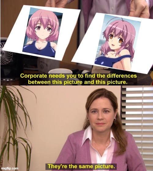 They look the same!!! | image tagged in memes,they're the same picture,hentai,anime | made w/ Imgflip meme maker