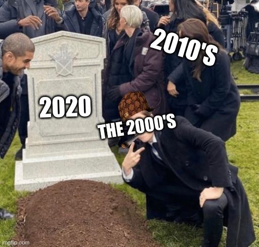 Grant Gustin over grave | 2010'S; 2020; THE 2000'S | image tagged in grant gustin over grave,2020 sucked | made w/ Imgflip meme maker