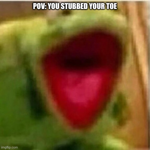 Screech | POV: YOU STUBBED YOUR TOE | image tagged in ahhhhhhhhhhhhh | made w/ Imgflip meme maker