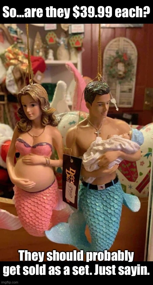Just when you thought you’d seen it all…behold! Catholic Mermaids. | So…are they $39.99 each? They should probably get sold as a set. Just sayin. | image tagged in funny memes,weird stuff | made w/ Imgflip meme maker