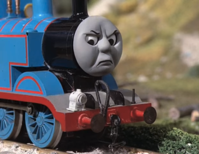 High Quality Angry Thomas Blank Meme Template