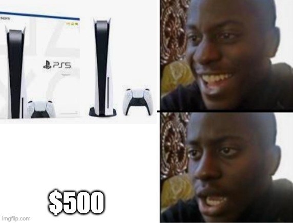 :'( | $500 | image tagged in sad | made w/ Imgflip meme maker