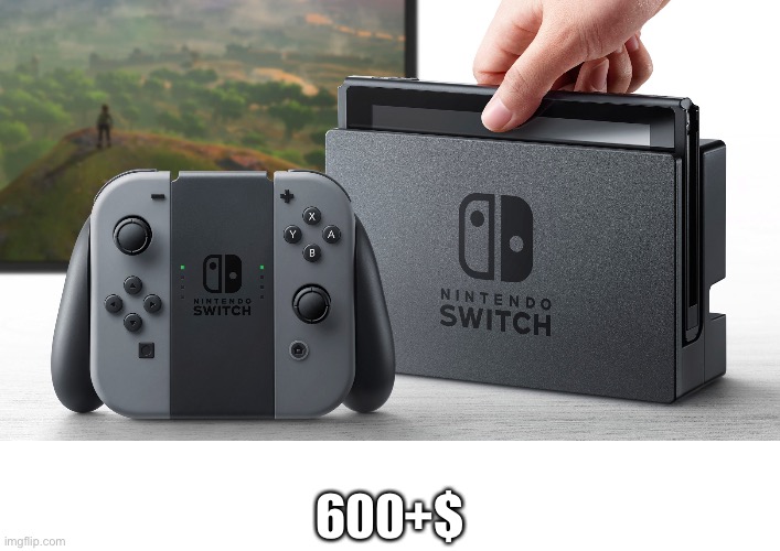 Nintendo Switch | 600+$ | image tagged in nintendo switch | made w/ Imgflip meme maker