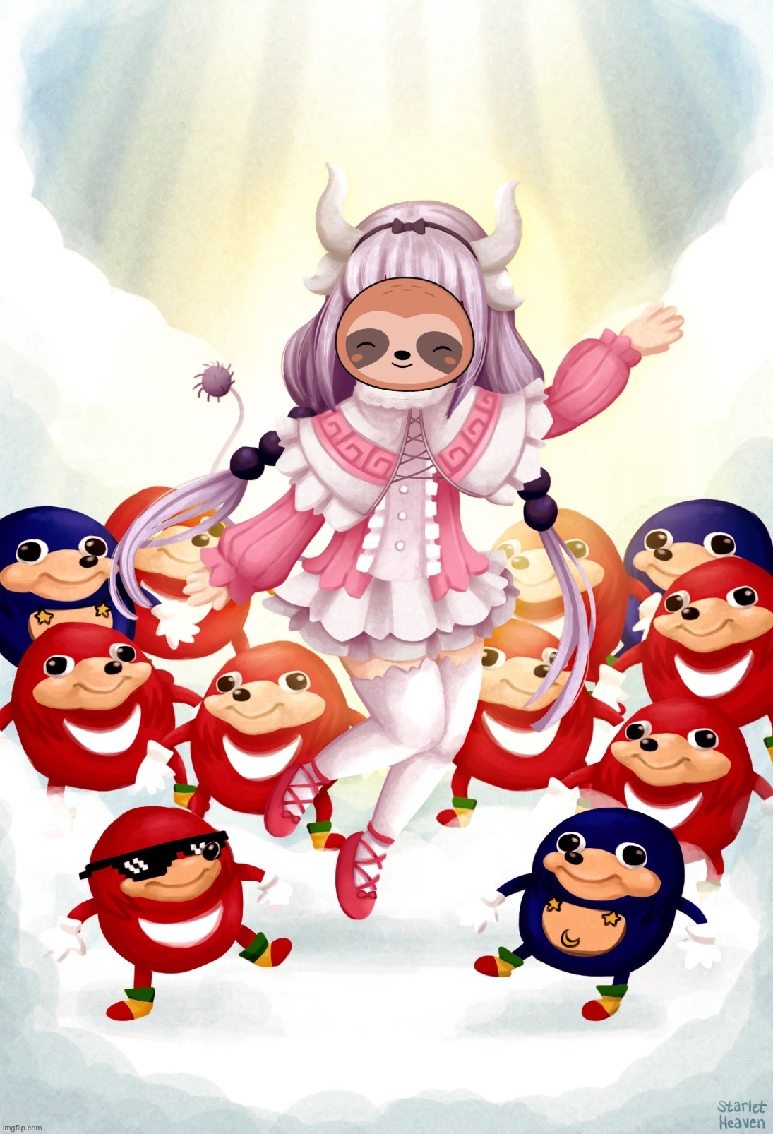 Sloth Ugandan Knuckles Queen | image tagged in sloth ugandan knuckles queen | made w/ Imgflip meme maker