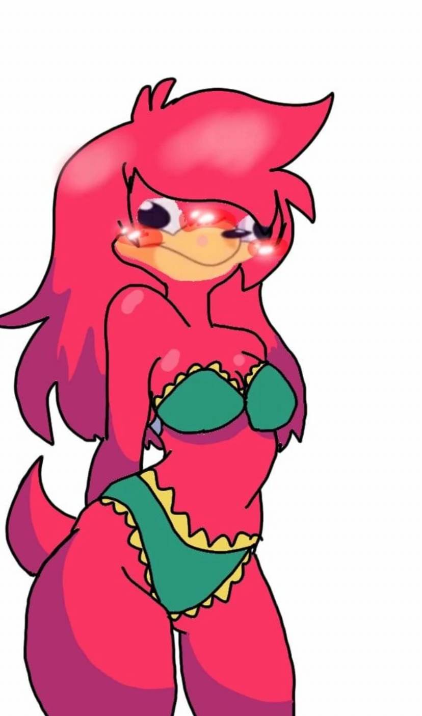 High Quality Sexy Ugandan Knuckles Queen Blank Meme Template