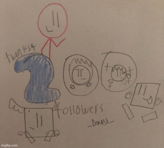 A tribute for 200 follower with 3 main OCs and a rejected one too | made w/ Imgflip meme maker
