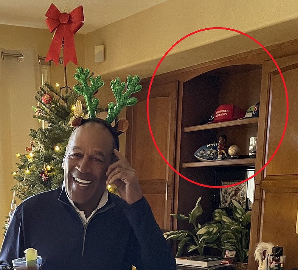 OJ Simpson MAGA Hat | image tagged in oj simpson maga hat | made w/ Imgflip meme maker