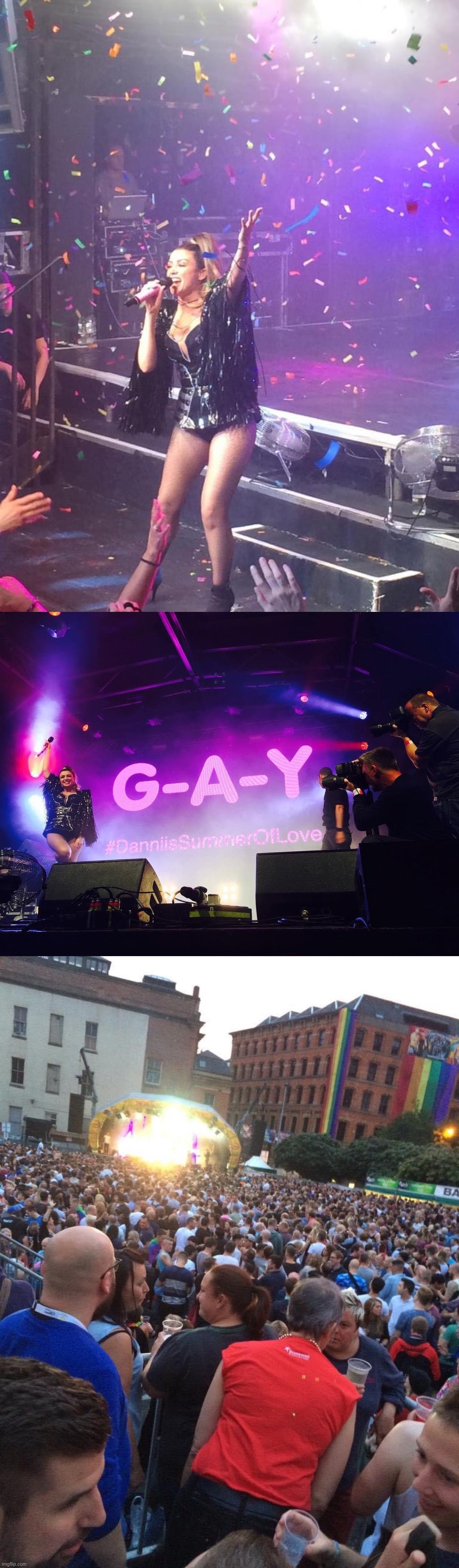 Dannii Minogue @ Manchester Pride 2015 | image tagged in dannii pride 2015,dannii minogue,gay pride,pride,lgbtq,lgbt | made w/ Imgflip meme maker