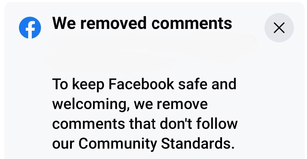 Facebook - We removed comments Blank Meme Template