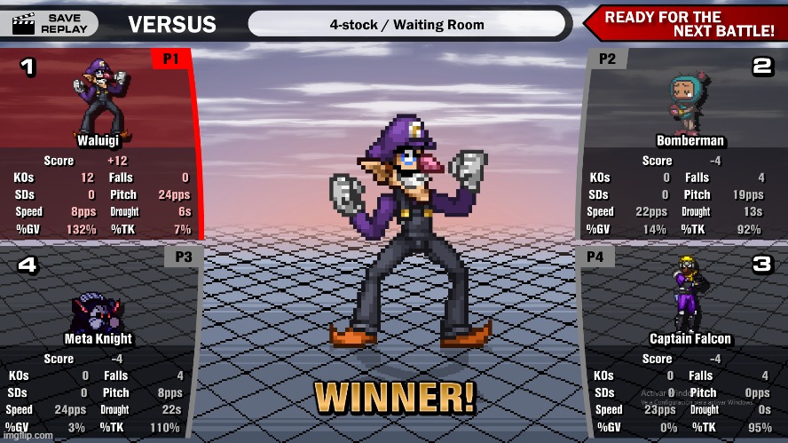 WAH | image tagged in ssf2,waluigi | made w/ Imgflip meme maker