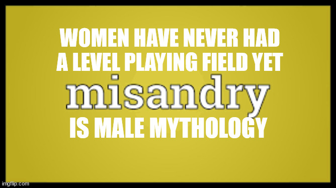 Waiting for a Level Playing Feild |  WOMEN HAVE NEVER HAD A LEVEL PLAYING FIELD YET; IS MALE MYTHOLOGY | image tagged in level expert,playing,battlefield 1,women rights | made w/ Imgflip meme maker