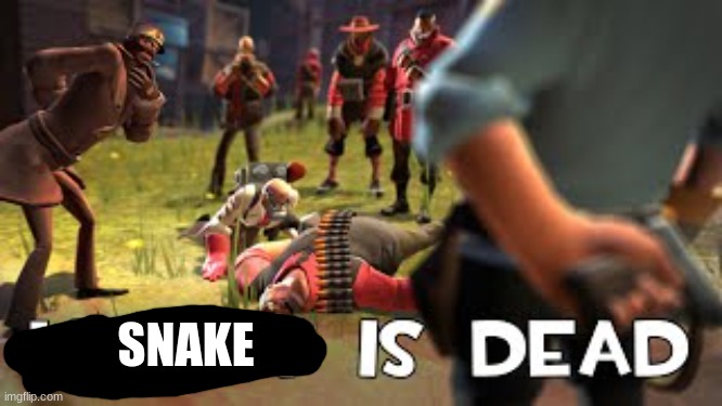 Heavy is dead | SNAKE | image tagged in heavy is dead | made w/ Imgflip meme maker