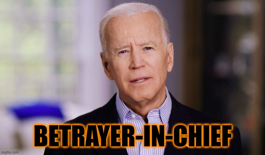 BETRAYER-IN-CHIEF | BETRAYER-IN-CHIEF | image tagged in joe biden 2020,betrayer,incompetent,senile | made w/ Imgflip meme maker