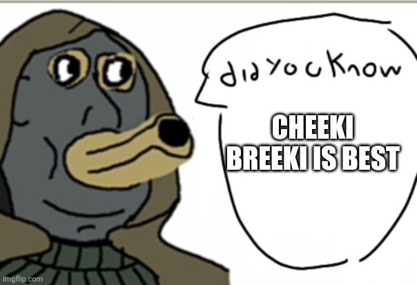 Did u know cheeki breeki | CHEEKI BREEKI IS BEST | image tagged in did u know cheeki breeki | made w/ Imgflip meme maker