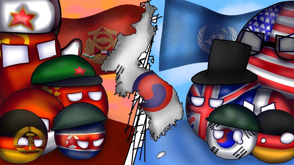High Quality Countryball Korean war Blank Meme Template