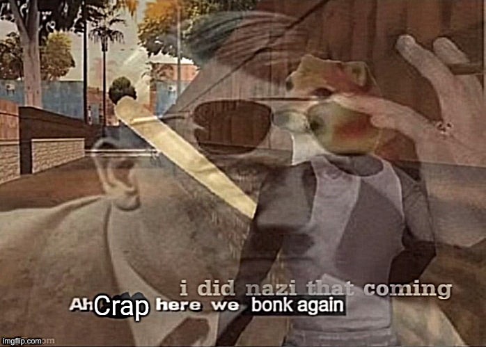 I did nazi that coming ah crap here we bonk again | image tagged in i did nazi that coming ah crap here we bonk again | made w/ Imgflip meme maker