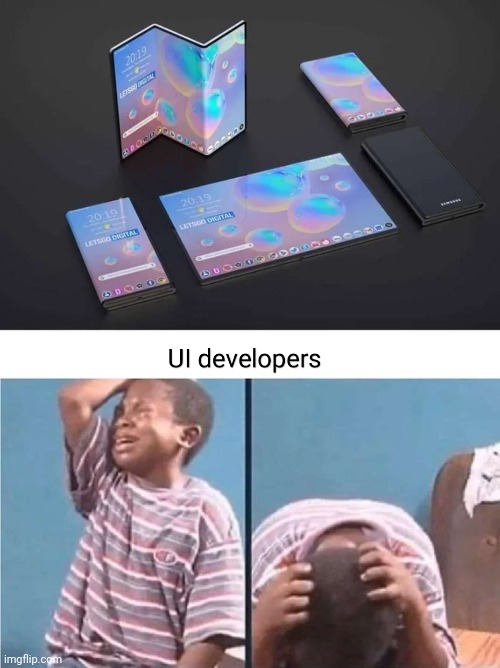 We're not ready for that kind of tech yet! | image tagged in memes,funny,smartphone,you had one job,technology,oof | made w/ Imgflip meme maker
