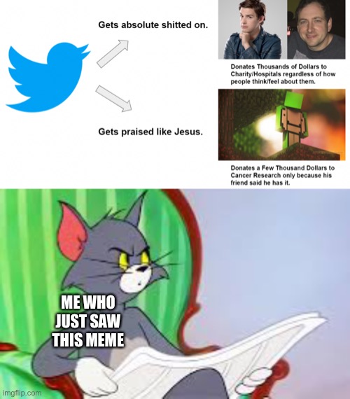 That can’t be right | ME WHO JUST SAW THIS MEME | image tagged in tom and jerry newspaper meme | made w/ Imgflip meme maker