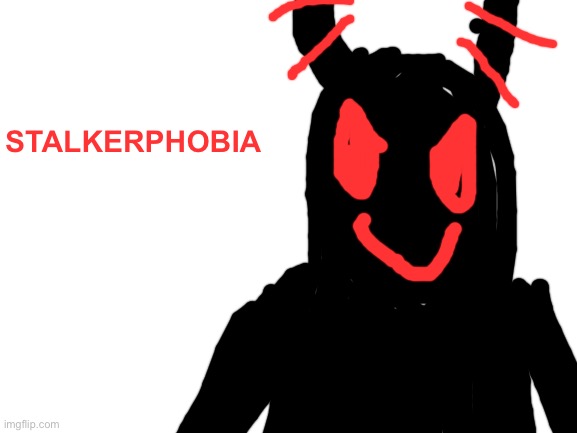 Idk | STALKERPHOBIA | image tagged in blank white template | made w/ Imgflip meme maker