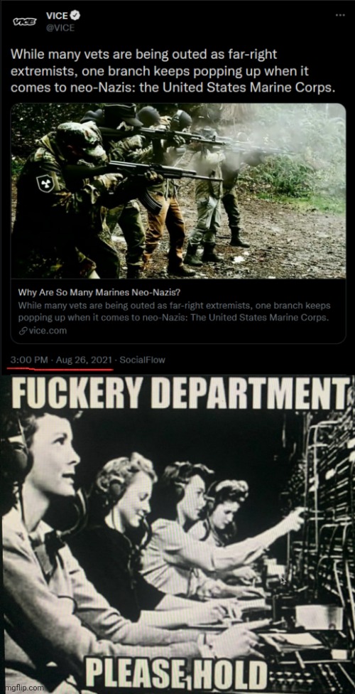 Call Marines nazis as they are dying in Afganistan | image tagged in stupid liberals | made w/ Imgflip meme maker