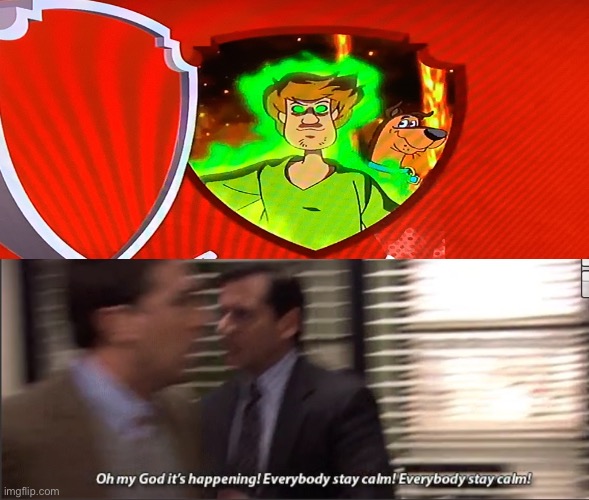 HOLY SHIT ITS HAPPENING THE MEME WAS TRUE | image tagged in oh my god it s happening,holy shit,its true,ultra instinct shaggy,the office | made w/ Imgflip meme maker