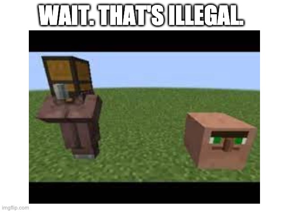 . | WAIT. THAT'S ILLEGAL. | image tagged in minecraft,cursed image | made w/ Imgflip meme maker