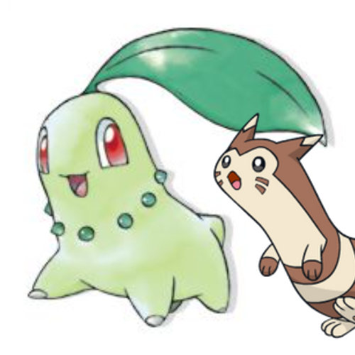 Furret and Chikorita! Blank Meme Template