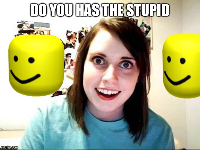 Do you has the stupid | DO YOU HAS THE STUPID | image tagged in roblox oof | made w/ Imgflip meme maker