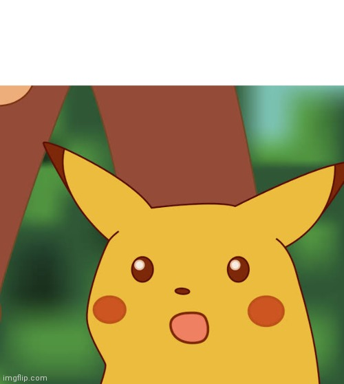 High Quality Surprised pikachu HD Blank Meme Template