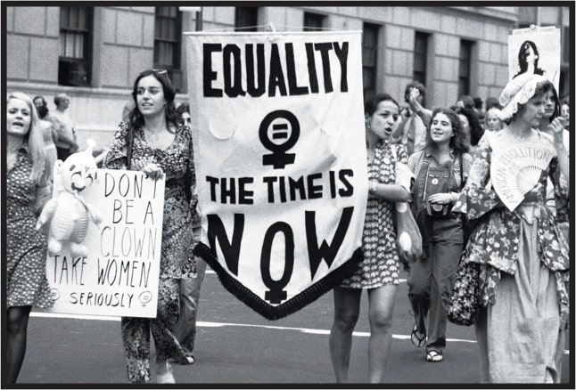 women’s right liberation parade Fifth Avenue, New York Aug 1971 Blank Meme Template