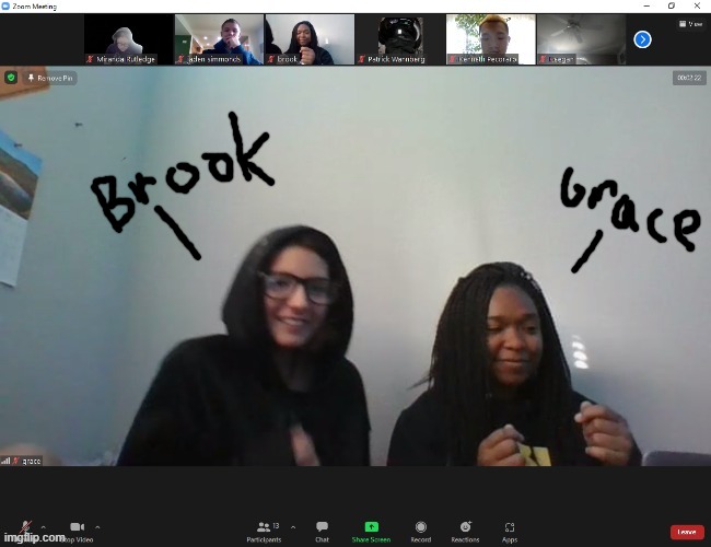 Brook and Grace, aka, Ash's besties, are being so fucking cute. /p - Blaire | made w/ Imgflip meme maker