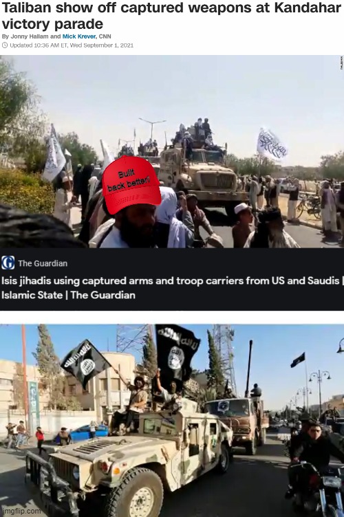 Apparently, the Democrats like military parades, just not over here. | Built back better! | image tagged in creepy joe biden | made w/ Imgflip meme maker