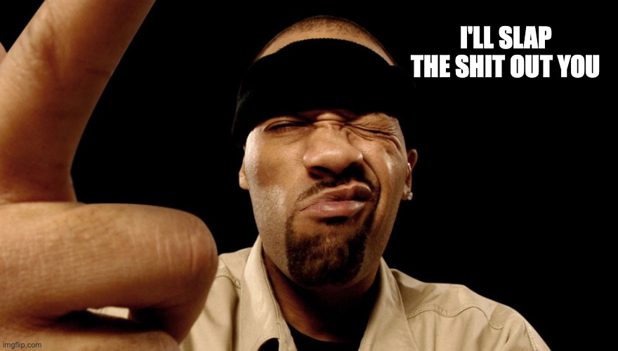 redman | I'LL SLAP THE SHIT OUT YOU | image tagged in redman | made w/ Imgflip meme maker