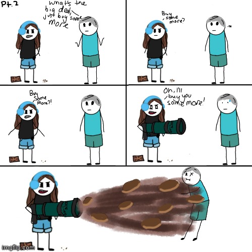 Chokolit biskitz cannon (pt.2 of the other one its in the comments) | image tagged in comics/cartoons | made w/ Imgflip meme maker