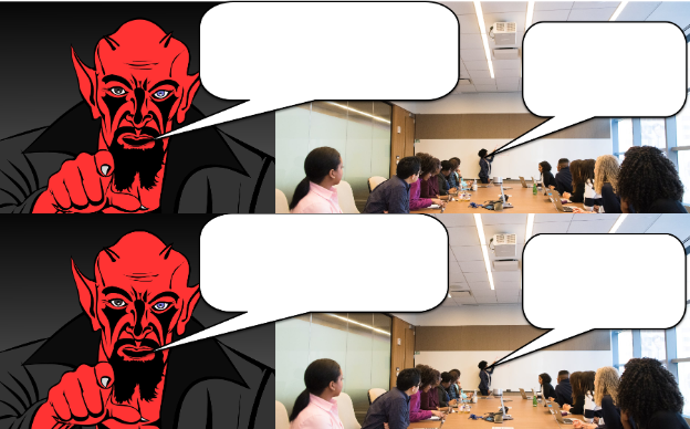 Satan To PR Team - Twitter Blank Meme Template