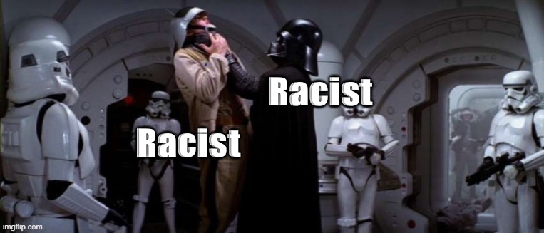 politics stream really do be like that sometimes | Racist Racist | image tagged in racist,racists,racist on racist violence | made w/ Imgflip meme maker