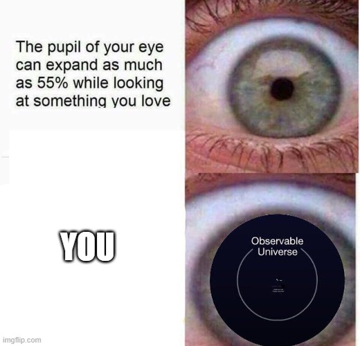 me be like: | YOU | image tagged in expanding eye | made w/ Imgflip meme maker