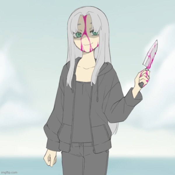 The blood is pink just like in Danganronpa | made w/ Imgflip meme maker