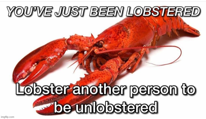 LOL | image tagged in lobster,trend,repost | made w/ Imgflip meme maker