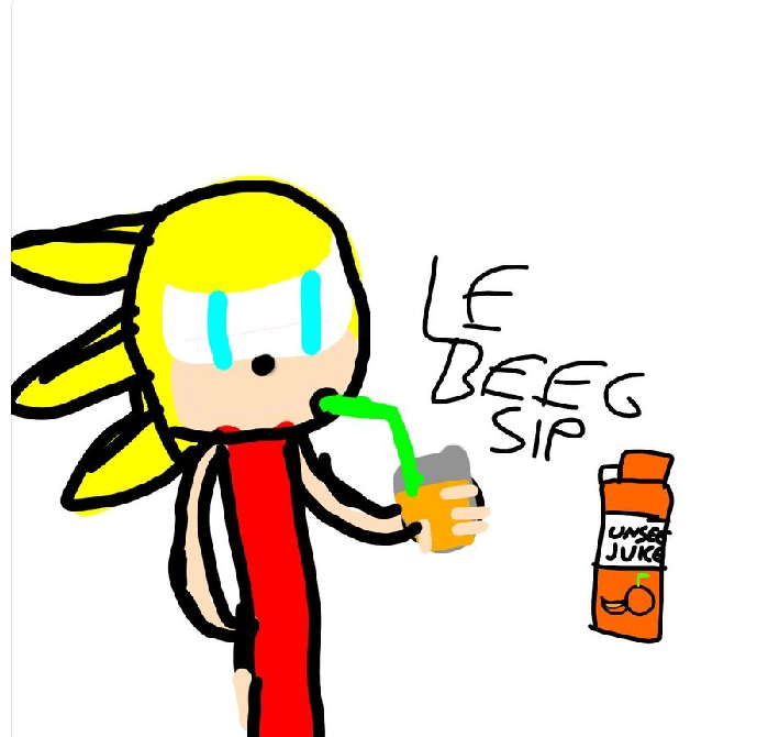 Ramon the hedgehog drinks a big sip of unsee juice orange Blank Meme Template