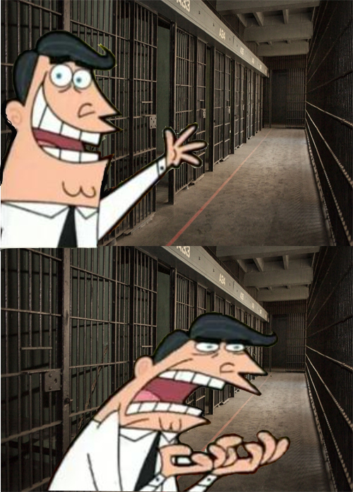 Timmy turner's dad - Prison edition Blank Meme Template