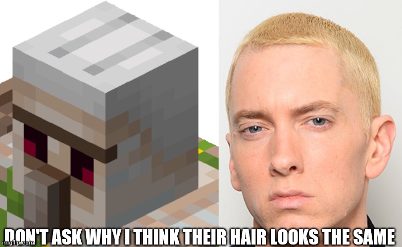 DON'T ASK WHY I THINK THEIR HAIR LOOKS THE SAME | made w/ Imgflip meme maker