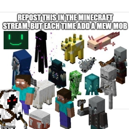 I added PAMA | image tagged in minecraft,repost | made w/ Imgflip meme maker