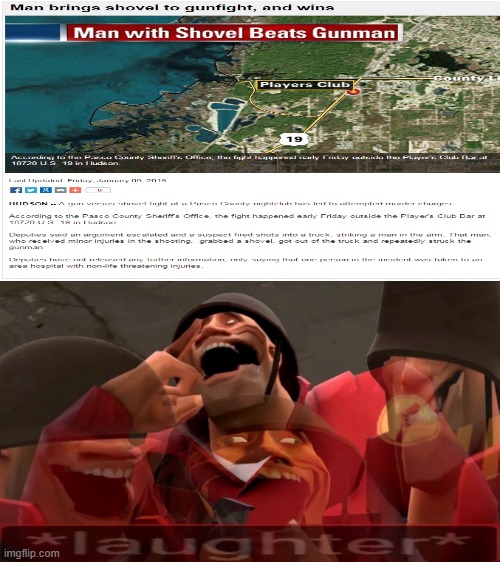 tf2 is real 4.0 | image tagged in soldier laughing | made w/ Imgflip meme maker