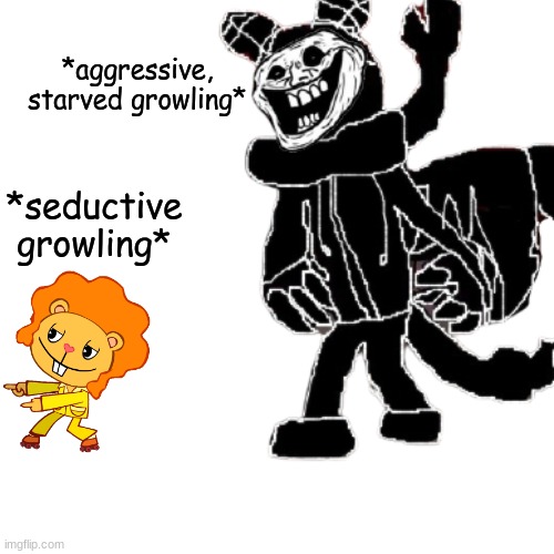 Disco Bear fricking dies.mp4 | *aggressive, starved growling*; *seductive growling* | made w/ Imgflip meme maker