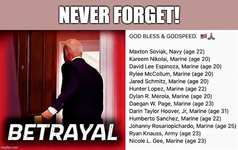 Biden's betrayal | NEVER FORGET! | image tagged in biden's betrayal,political meme,joe biden,never forget,betrayal,heroes | made w/ Imgflip meme maker