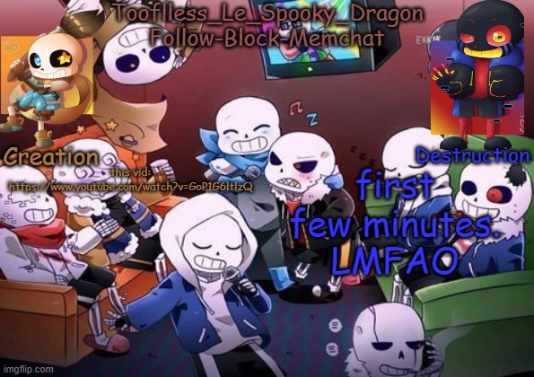 who knew 10 AU's in a room could be funny as hell??? | this vid: https://www.youtube.com/watch?v=GoP1G6ltlzQ; first few minutes. LMFAO | image tagged in tooflless's undertale temp | made w/ Imgflip meme maker