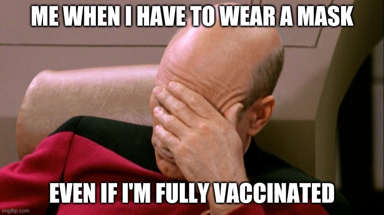 my mask mandates opinion | ME WHEN I HAVE TO WEAR A MASK; EVEN IF I'M FULLY VACCINATED | image tagged in pandemic | made w/ Imgflip meme maker