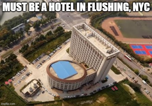 The Toilet Inn | MUST BE A HOTEL IN FLUSHING, NYC | image tagged in you had one job | made w/ Imgflip meme maker