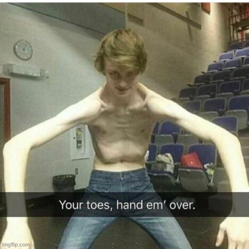 the toe collector | made w/ Imgflip meme maker